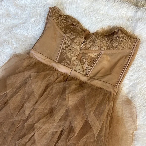 For Love & Lemons X REVOLVE Bustier Gown in Warm‎ Taupe - Picture 6 of 9